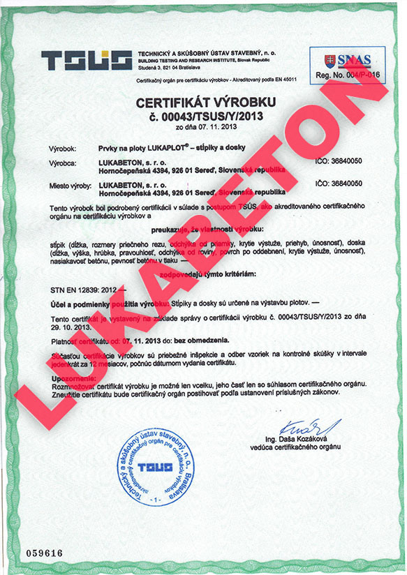 certifikat 2013 betonove ploty